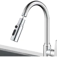 OEM Drehbares Wasserhahn-Adapter für die Küche, 360° flexible Wasserhahn-Erweiterung, mit 3 Wasserabgabemodi, FM20 FM22 M24, geeignet für die meisten Schnittstellen, mit mehreren Adaptern