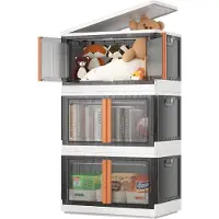 OEM Stapelbare 72L Opbergbox mit Deckel und Rad weiß
