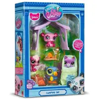 Top 1 Toys 3-Haustier-Themenpaket – – Littlest Pet Shop Camping – Tiere und Zubehör