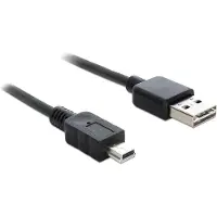 DeLOCK 85554, 2 m, USB A, Mini-USB B, USB 2.0, 0,48 Gbit/s, Schwarz