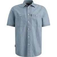 PME Legend Short Sleeve Hemd Coton Linnen Chambray Indigo - 3XL