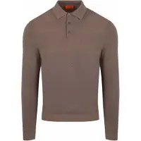 Suitable Compact Cotton Poloshirt Taupe