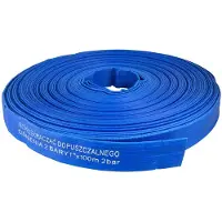 Garronda PVC Flachschlauch 1 Zoll 100 m Druckschlauch 2 bar PVC Layflat-Schlauch Wasserförderschlauch Bewässerung Wassertransport Garten Entwässerung GD-0235 Blau