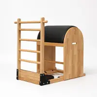 PH Fitness Pilates Ladder Barrel aus Massivholz mit PolyurethanPolsterung und integrierter Leiter – ideal für Core-Training und Mobilität