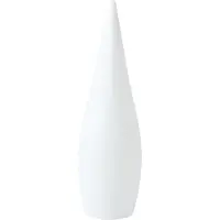 Beliani Outdoor Stehlampe LED Weiß Kunststoff 81 cm hoch IP54 Wasserfest mit Fernbedienung Tropfenform Moderne Gartenbeleuchtung Außenleuchte