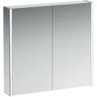 Laufen FRAME 25 Spiegelschrank, Beleuchtung senkrecht, Anschlag außen, 750x150x800, H4085039001451, Ausführung: Glas weiß / hinterlackiert