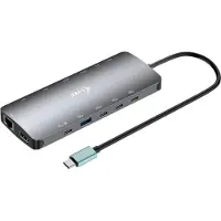 ITEC i-tec Metal USB-C Nano 3x Display Dock, 2x HDMI 1x USB-C video + Power Delivery 140W, Kabelgebunden, USB 3.2 Gen 1 (3.1 Gen 1) Type-C, 140 W, 3,5 mm, 10,100,1000 Mbit/s, Grau