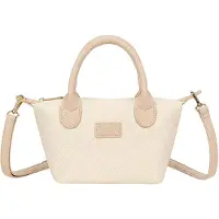 Gallantry Paris Gallantry, Mini-Handtasche aus Canvas für Damen in Lederoptik mit Gurt, Beige