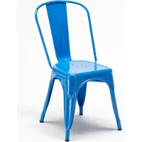 AHD Amazing Home Design industrielle stühle aus metall- und stahl für küche und bar steel one - Blau