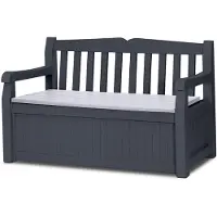 Keter Auflagenbox Garden Bench Gartenbank / Universalbox mit Sitzfunktion, anthrazit