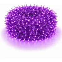 Rosikey 30M 300LEDs 8 Modi Lichterkette Strom LED Weihnachten Lichterkette Transparente Kabel Zimmer Deko Licht Party Garten Weihnachtsbaum Beleuchtung, Lila