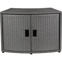 MSpa Möbel , für Whirlpool, für runden Whirlpool, aufklappbar, 80x30x58 cm – Whirlpool-Aufbewahrungsbox