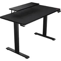 Cougar Schreibtisch E-Star 120, Gerade, Rechteckige Form, Gaming, Schwarz, Schwarz, Schwarz