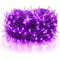 Rosikey 50M 500LEDs 8 Modi Lichterkette Strom LED Weihnachten Lichterkette Transparente Kabel Zimmer Deko Licht Party Garten Weihnachtsbaum Beleuchtung, Lila