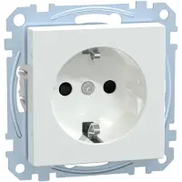Merten SCHUKO-Steckdose aws/gl mit Steckklemme MEG2300-0325