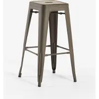 AHD Amazing Home Design Barhocker 76cm aus stahl metall für bar und küche Steel Up - Bronze