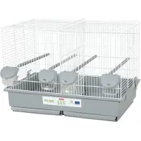 Zolux Primo Cati Vogelzuchtkäfig – Für Mandarin-Kanarienvögel – 57 x 34,5 x 41 cm – Weiß und Grau