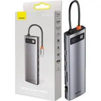 Baseus Multifunktionaler HUB USB-C Port-Replikator Metal Gleam 11in1 grau