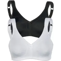 Sassa Sport-BH "2er Pack Sport BH ohne Bügel SPORTS BRAS", Damen, Gr. 85, Cup B, bunt (schwarz weiß), Obermaterial: 82% Polyamid PA. 18% Elasthan EL., BHs Sport-BH