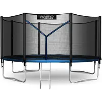 Neo-Sport 13 Fuß/404 cm Gartentrampolin mit Außennetz und Leiter