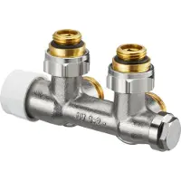 Oventrop Multiblock T Eckform Ein-/Zweirohr 1/2" IG x 3/4" AG