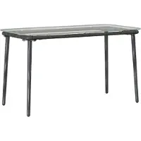 Syfax Gartentisch Schwarz 80 x 40 x 45 cm Poly-Rattan