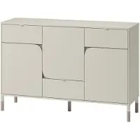 Mirjan 24 Sideboard Harmony 3D3S HR06, Kommode mit zwei Drehtüren und drei Schubladen, Jugendzimmer Kollektion (Farbe: Cashmere / Cashmere + Trüffel)