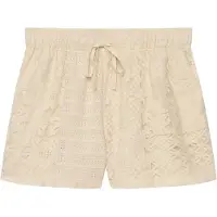 Superdry für Damen. W7110516A Beige Spitzen-Shorts (S), Lässig, Baumwolle