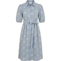 Apricot Midikleid "Midikleid" mit Stoffgürtel, 2 tlg. mit englischer Spitze