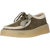 Clarks Schnürschuhe Torview mit weicher Dämpfung 3222 Dark Olive Combi 39