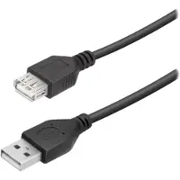 Vivanco VIVancoHigh-Speed-USB-A-Kabel (Stecker auf Buchse) für Datenübertragung und Aufladen