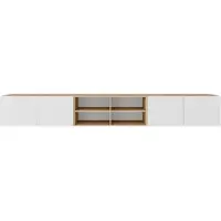 MargaretHadas24 Margaret Hadas24 TV-Schrank Leo IV Fernsehschrank TV-Lowboard 300 cm Hängend modernes Design Wohnzimmer Wandmontage, TV Möbel artisan, weiß