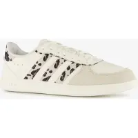 Adidas Sneaker SPORTSWEAR "BREAKNET SLEEK", Damen, Gr. 42, core weiß, crystal linen, khaki six, Leder, Synthetik, Schuhe Sneaker, inspiriert vom Design des handball spezial, Topseller