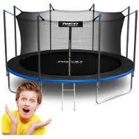 Neo-Sport Gartentrampolin 15ft/465cm mit Innennetz und Leiter