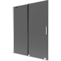 Mexen Velar Duschabtrennung 2-flügelig verschiebbar 140 x 150 cm, grafit, chrom - 896-140-000-41-01
