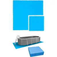 Eyepower 12,6 m² Poolunterlage - 20 EVA Matten 81x81 Pool Unterlage - Unterlegmatten Set