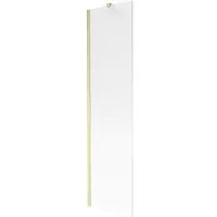 Mexen Next Badewannenabtrennung 1-flügelig 50 x 150 cm, gestreift, gebürstet Gold - 895-050-000-00-09-55