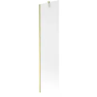 Mexen Next Badewannenabtrennung 1-flügelig 50 x 150 cm, matt, gebürstetes Gold - 895-050-000-00-30-55