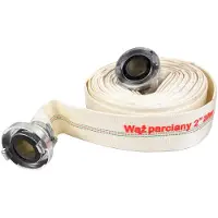 Garronda Flachschlauch 2 Zoll 20 m Druckschlauch 8 bar Feuerwehrschlauch mit Schnellkupplungen Layflat-Schlauch Wasserförderung Entwässerung GD-0230 Weiß