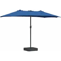 Syfax Garten-Sonnenschirm Azurblau 385 x 209 x 244 cm