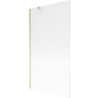 Mexen Next Duschabtrennung 1-flügelig 100 x 150 cm, Streifen, gold gebürstet - 895-100-000-00-09-55