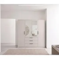 Masseno Drehtürenschrank OBERON 196/200/57,5cm 4-türig mit Spiegel Kaschmir
