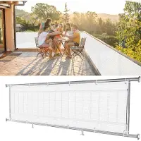 OEM Schattierende Balkonrollo - UV-Resistente - 50 x 850 cm - Weiß