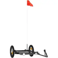 StarTech.com Fahrradanhänger für Hunde - Haustieranhänger - Für mittelgroße Rassen - 122x53x28 cm - Stoffaufbau - Armeegrün