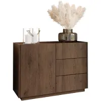 Mirjan 24 Sideboard Mirtu KSZ100, Stilvoll Wohnzimmer, Sideboard mit eins Drehtüren und drei Schubladen (Farbe: Baltic Storm)