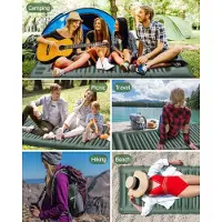 Markenlos Unyqoos Aufblasbare Camping-Schlafmatratze 200 x 68 x 12 cm – 12 cm dicke Ultraleicht-Isomatte, wasserdicht, Anti-Ripstop, 1 kg, Tragkraft 500 kg