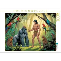 CALVENDO Puzzle: Tarzan wächst unter wilden Affen auf | 1000 Teile, fertige Größe: 64 x 48 cm | Fotopuzzle für entspannte Stunden