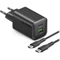 SBS 65W Gan Power Delivery Wandladegerät-Set Mit USB-C-Kabel 1,5 M Für Schnelles Laden