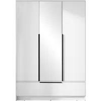 Mirjan 24 Drehtürenschrank Spirit 3D mit Spiegel, Wohnzimmer Kollektion, Kleiderschrank, Stilvoll Schrank (Farbe: Weiß)