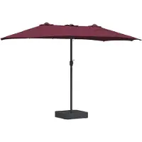 Syfax Garten-Sonnenschirm Bordeauxrot 385 x 209 x 244 cm